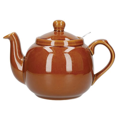 London Pottery Farmhouse Filter 4 Cup Teapot Rockingham Brown