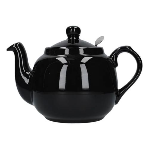 London Pottery Farmhouse Filter 4 Cup Teapot Gloss Black