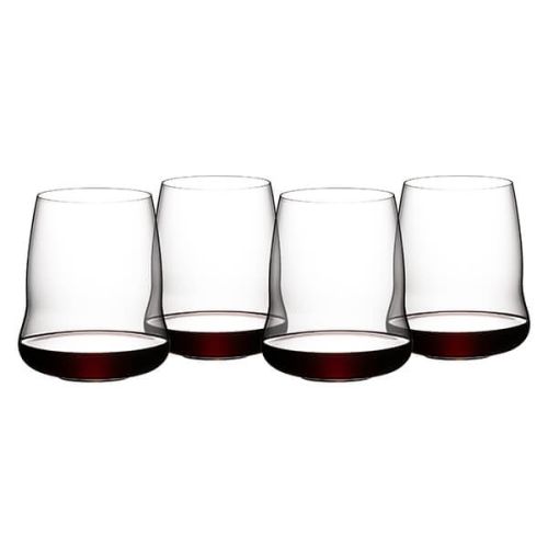 Riedel Stemless Wings 265 Year Anniversary Cabernet / Merlot Wine Glass Set Of 4