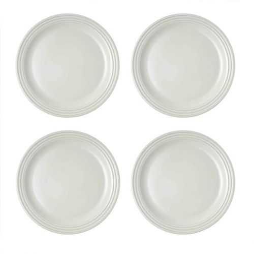 Le Creuset White Stoneware 27cm Dinner Plates Set Of 4