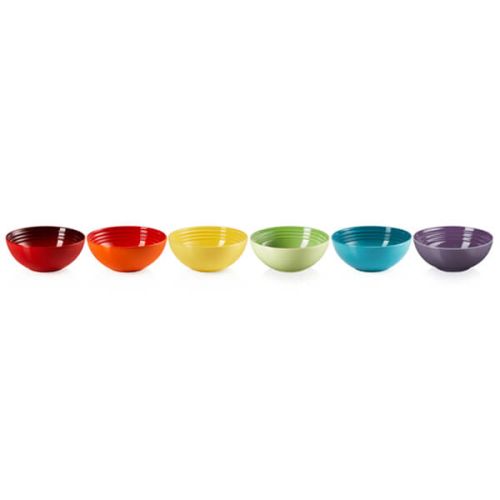 Le Creuset Rainbow Set of 6 Cereal Bowls