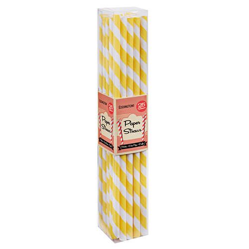 Eddingtons Paper Straws Yellow 25 Pack