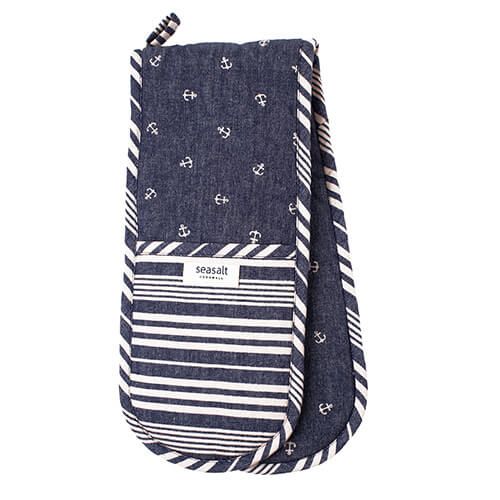 Seasalt Scattered Anchor Double Oven Glove