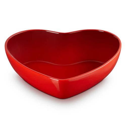 Le Creuset Cerise Stoneware 2.9L Heart Serving Bowl
