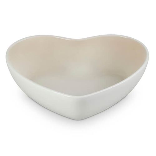 Le Creuset Meringue Stoneware 2.9L Heart Serving Bowl
