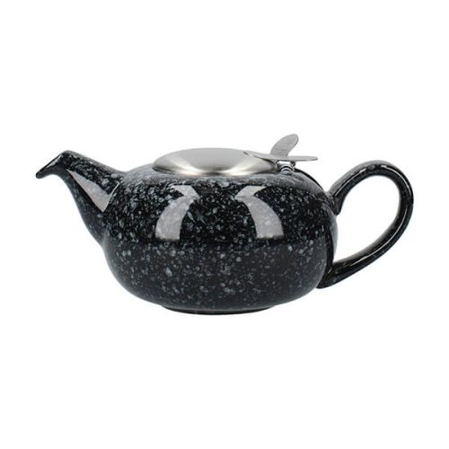 London Pottery Pebble Filter 2 Cup Teapot Gloss Black Flecked