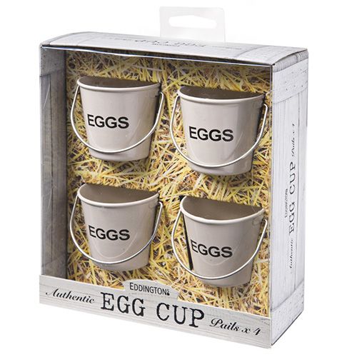 Eddingtons Cream Bucket Egg Cups Set Of 4