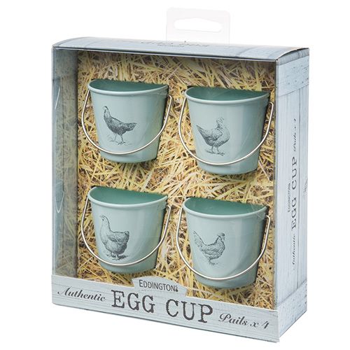 Eddingtons Vintage Hens Bucket Egg Cups Set Of 4