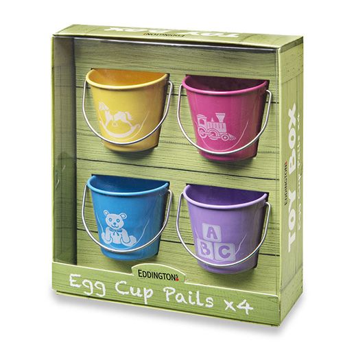 Eddingtons Toy Box Bucket Egg Cups Set Of 4