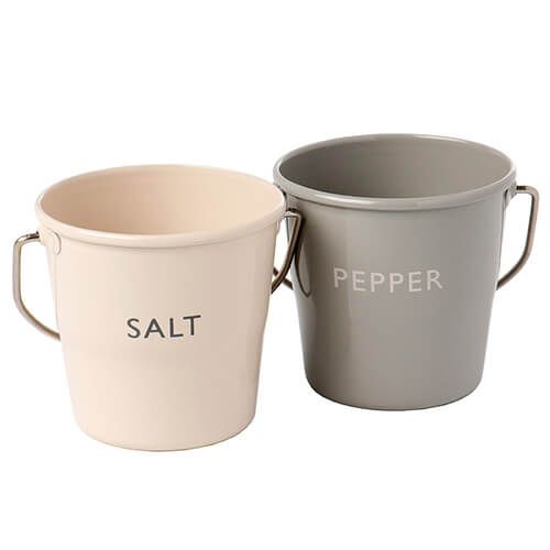 Eddingtons Ranch Salt & Pepper Buckets Set Of 2