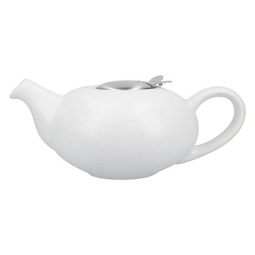 London Pottery Pebble Filter 4 Cup Teapot Matt White