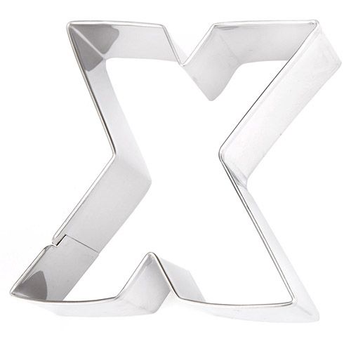 Eddingtons Alphabet Stainless Steel Cookie Cutter X