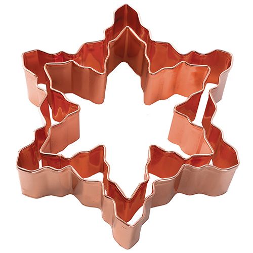 Eddingtons Copper Snowflake Cutter Set Of 2