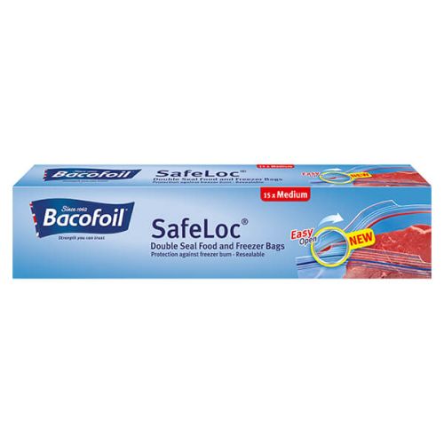 Bacofoil 15 x Medium Double Seal Safeloc Bags