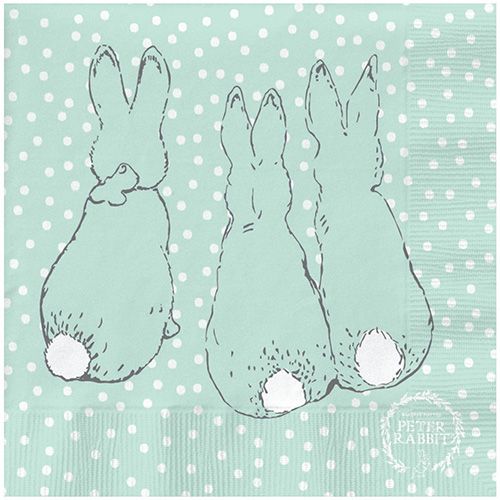 Peter Rabbit Contemporary Cotton Tail Polka Dot Napkins