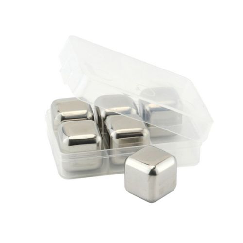 Apollo Set of 6 Stainless Steel Ice Cubes