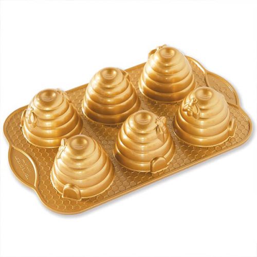 Nordic Ware Beehive Cakelets Pan Gold