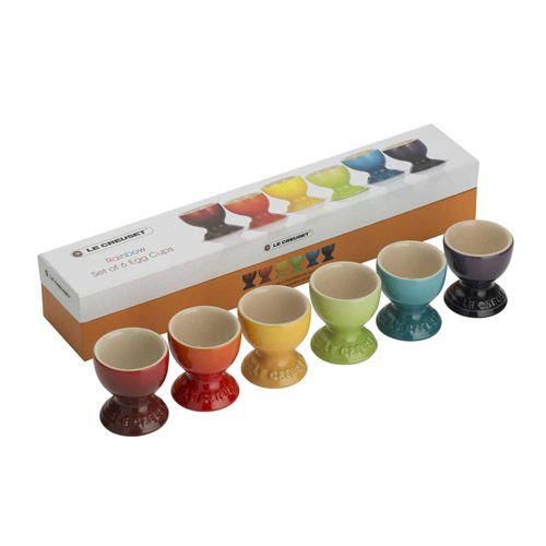 Le Creuset Rainbow Stoneware Set Of 6 Egg Cups