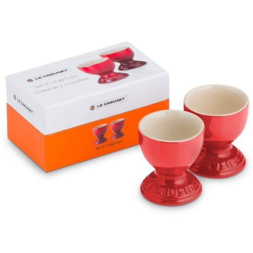 Le Creuset Cerise Stoneware Egg Cup Set Of 2 Gift Box