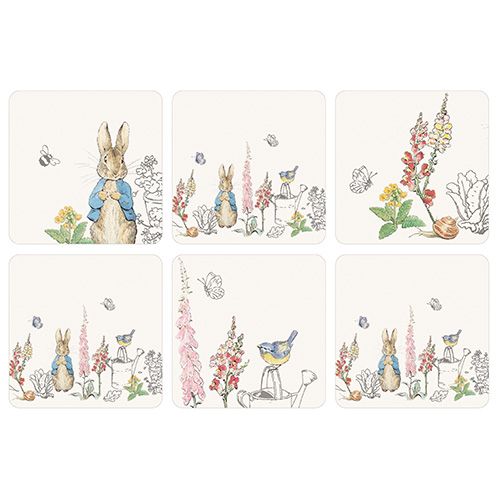 Peter Rabbit Classic Set Of 6 Coasters