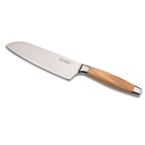 Le Creuset 18cm Santoku Knife Olive Wood Handle