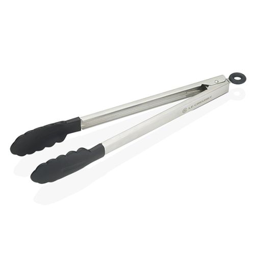 Le Creuset Black Large Stainless Steel Tongs