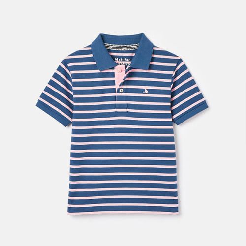 Joules Kids Ink Blue Stripe Filbert Polo Shirt