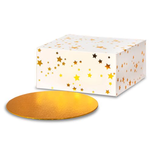 Anniversary House Gold Star Cake Box 10