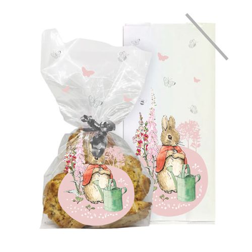 Anniversary House Beatrix Potter Flopsy Bunny Cello Treat Bags with Twist Ties Pack of 20