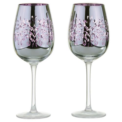 Artland Filigree Wine Glasses Lilac Set of 2