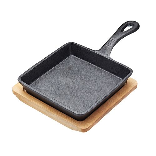 Artesa 14.5cm Cast Iron Frying Pan With Board