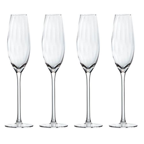 Artisan Street Ripple Set of 4 Champagne Glasses