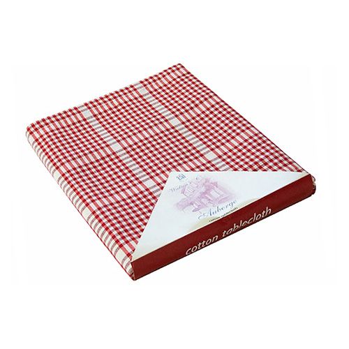Walton & Co Auberge Gingham Tablecloth 130 x 280cm Red