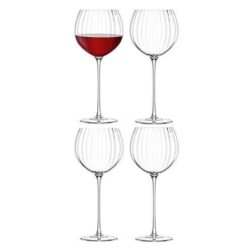 LSA Aurelia Balloon Wine Glass 570ml Clear Optic Set Of Four