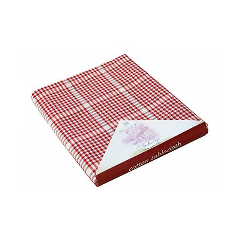 Walton & Co Auberge Gingham Tablecloth 130 x 130cm Red