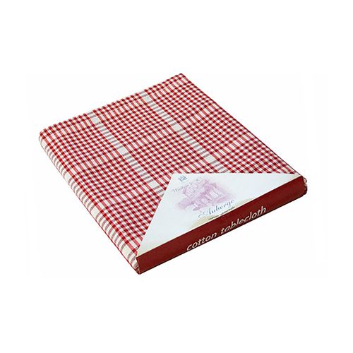 Walton & Co Auberge Gingham Tablecloth 130 x 180cm Red