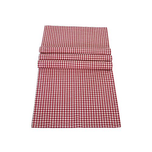 Walton & Co Auberge Gingham Table Runner Red