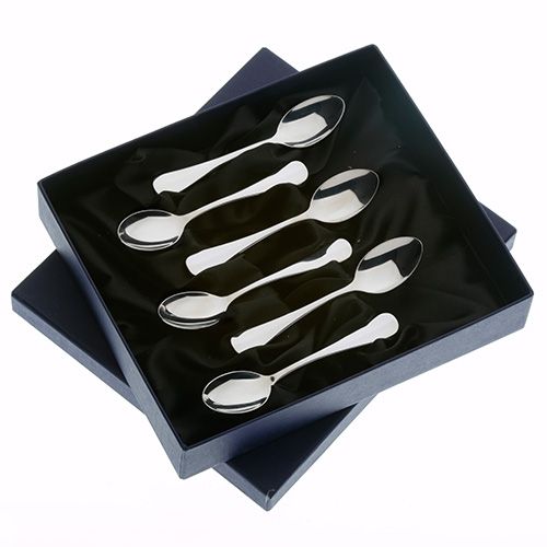 Arthur Price of England Baguette Sovereign Silver Plate Set of 6 Coffee Spoons