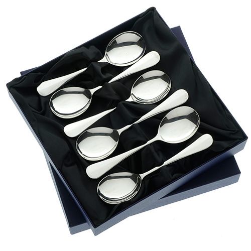 Arthur Price of England Baguette Sovereign Silver Plate Set of 6 Fruit Spoons