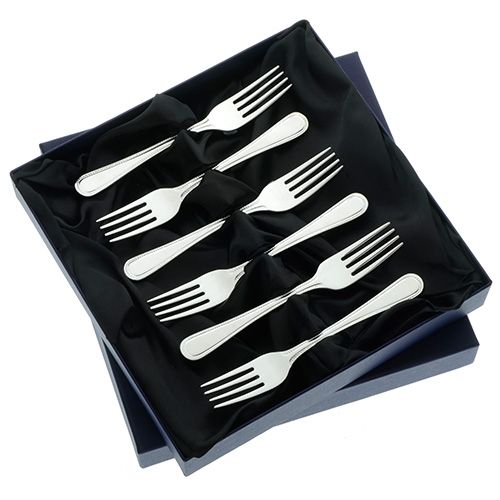 Arthur Price of England Bead Sovereign Silver Plate Set of 6 Fruit Forks