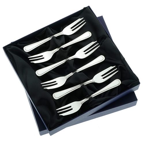 Arthur Price of England Bead Sovereign Stainless Steel Set of 6 Pastry Forks