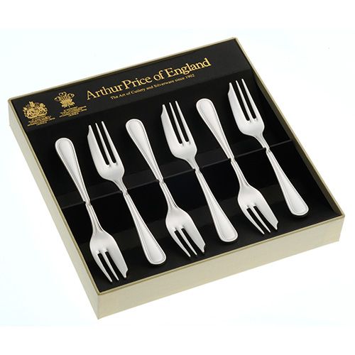 Arthur Price of England Britannia Sovereign Stainless Steel Set of 6 Pastry Forks
