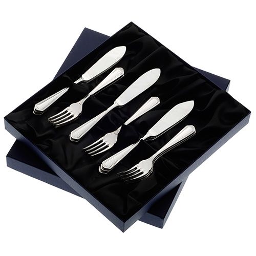 Arthur Price of England Chester Sovereign Stainless Steel Set of 6 Pairs Of Fish Eaters