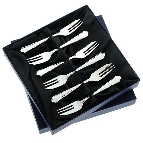 Arthur Price of England Dubarry Sovereign Silver Plate Set of 6 Pastry Forks