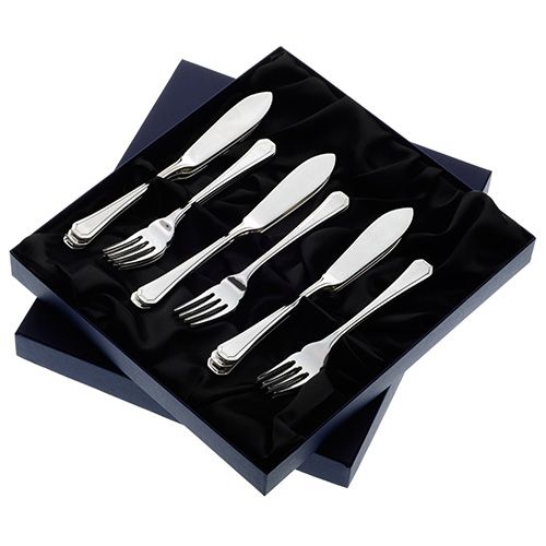Arthur Price of England Grecian Sovereign Stainless Steel Set of 8 Pairs Of Fish Eaters