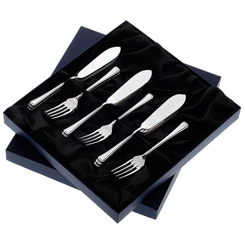 Arthur Price of England Harley Sovereign Stainless Steel Set of 6 Pairs Of Fish Eaters
