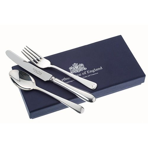 Arthur Price Of England 18/10 Stainless Steel Old English Design Childrens 3 Piece Cutlery Gift Box Set