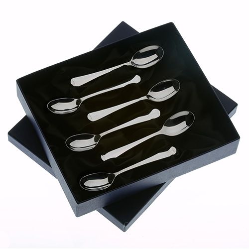 Arthur Price of England Rattail Sovereign Stainless Steel Set of 6 Coffee Spoons