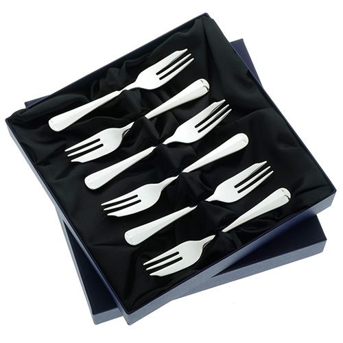 Arthur Price Rattail Sovereign Silver Plate Set of 6 Pastry Forks