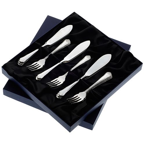 Arthur Price of England Ritz Sovereign Stainless Steel Set of 6 Pairs Of Fish Eaters